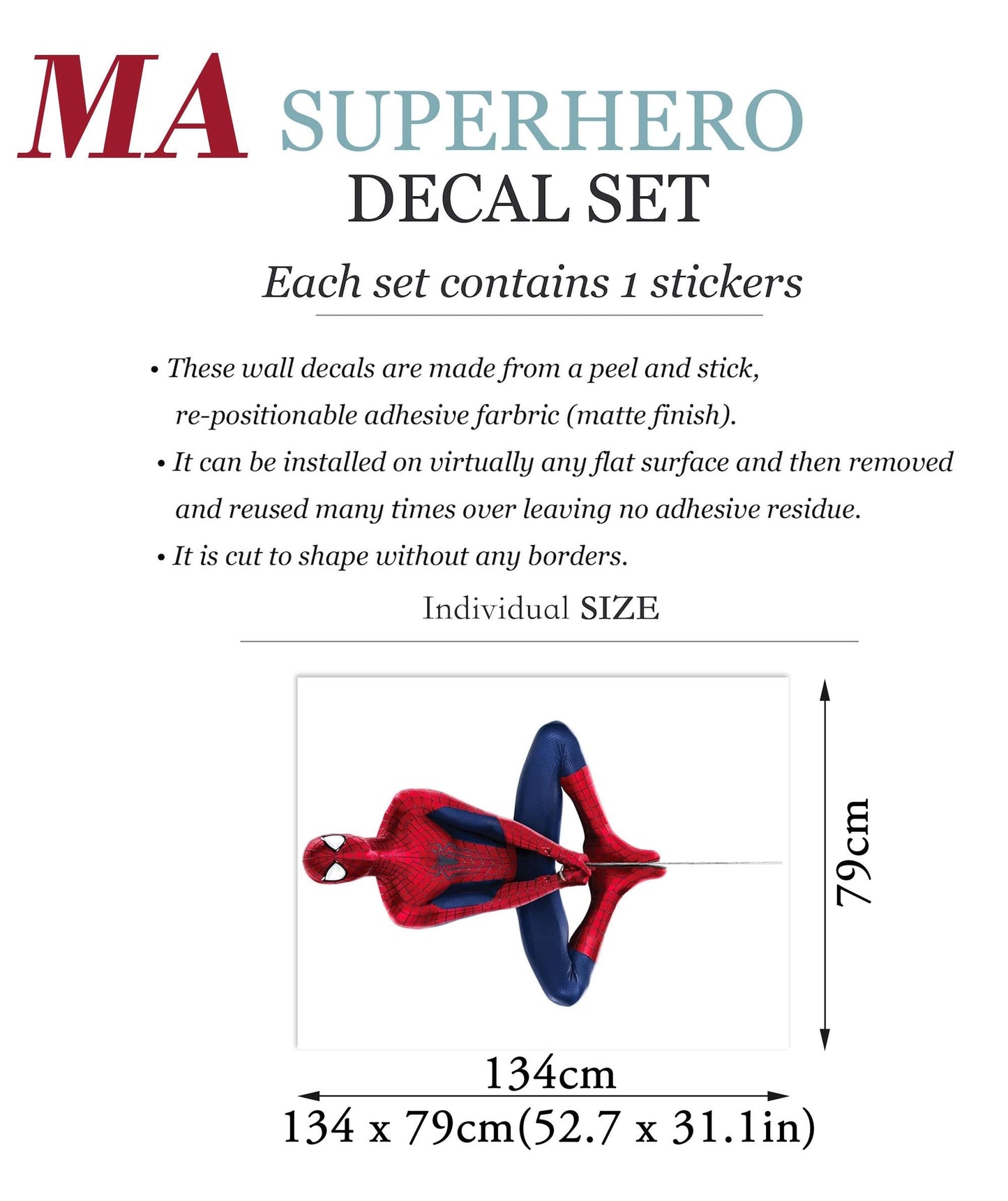 Spider-Man Wall Flip Jumping Wall Decal - Boy's Bedroom Decor