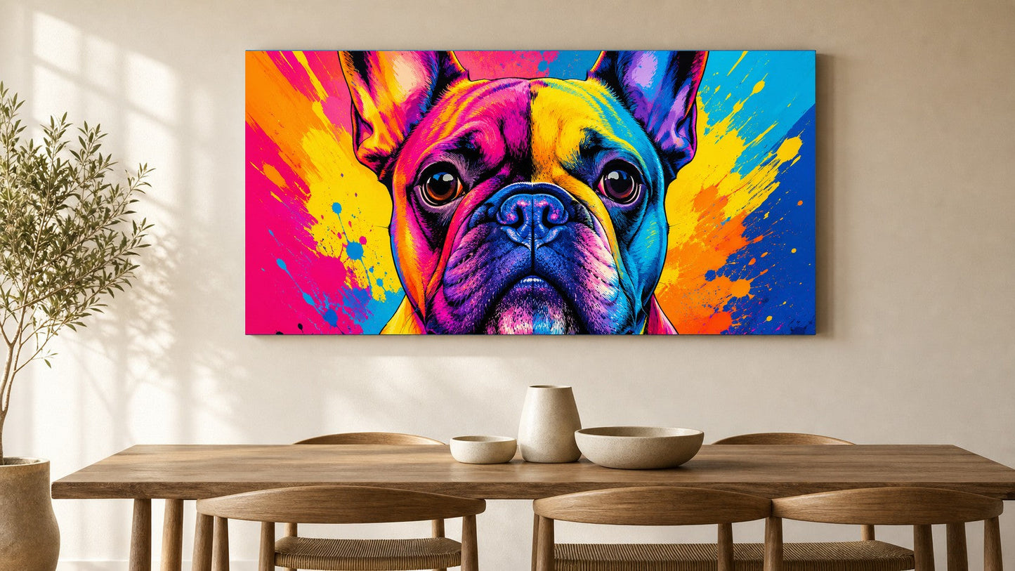 Pop Art Bulldog Canvas