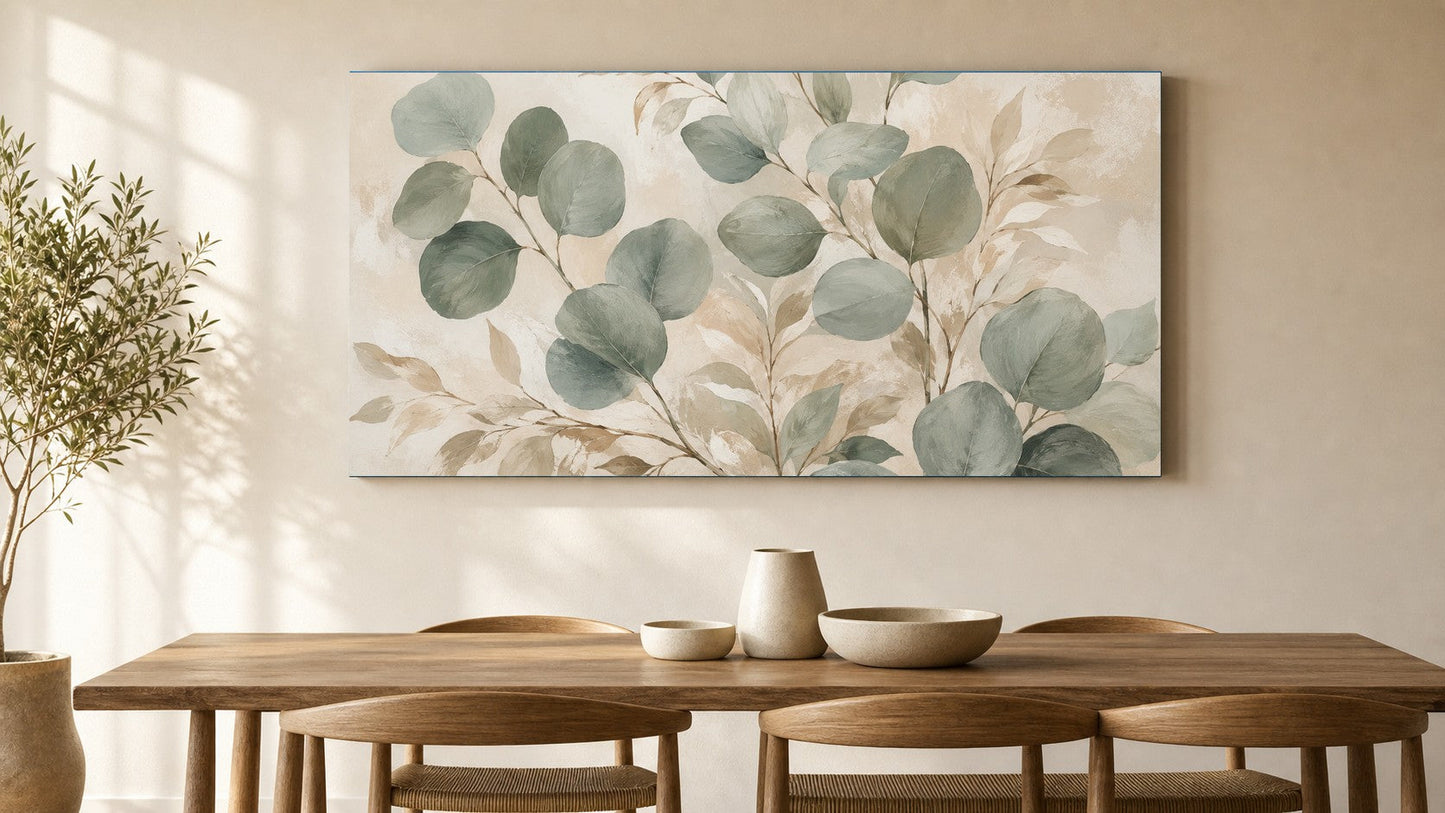 Soft Green Leaves Wall Art