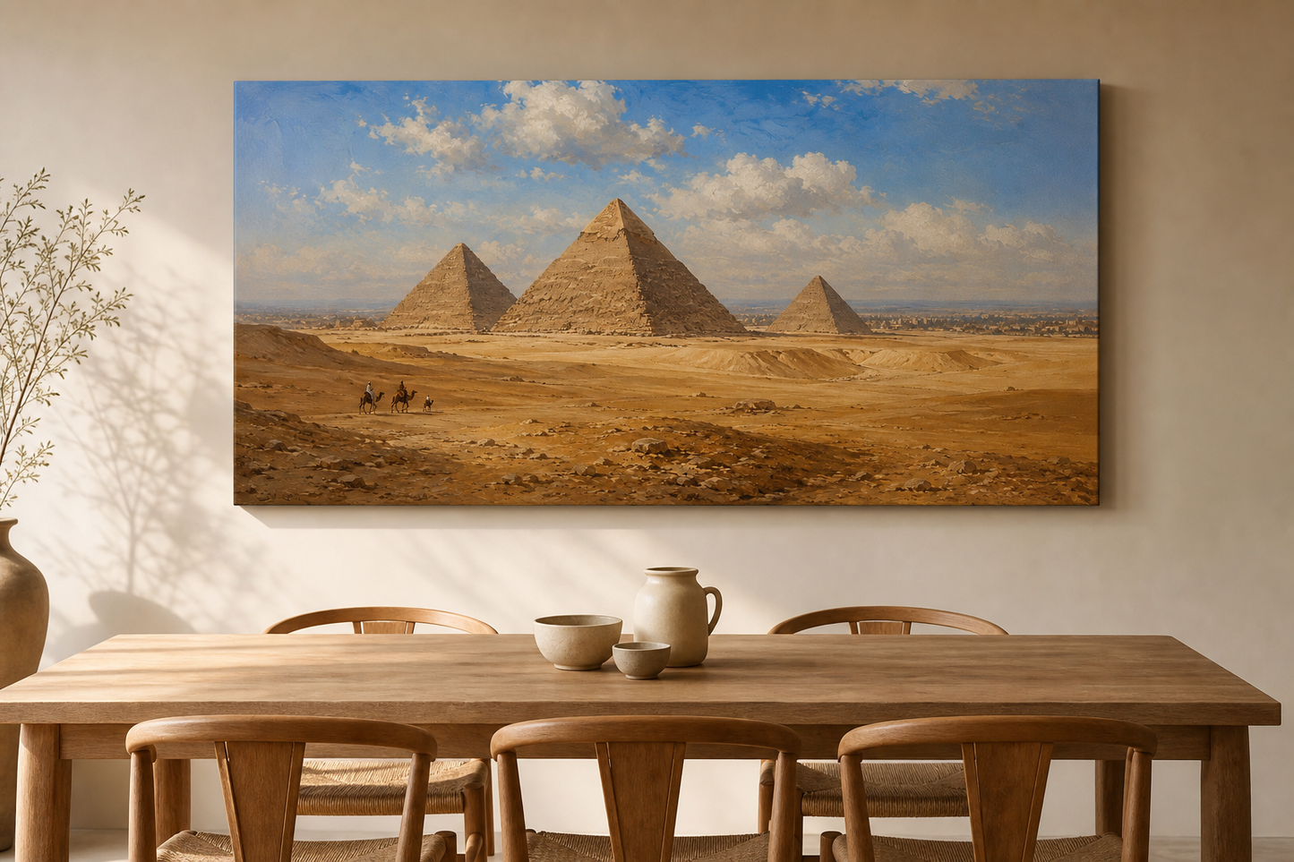 Giza Pyramids Panorama Canvas