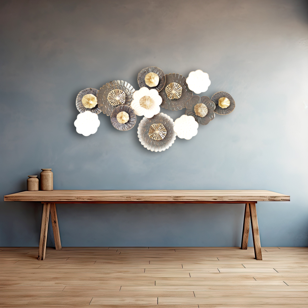 135cm Metal Wall Art Flowers (New)