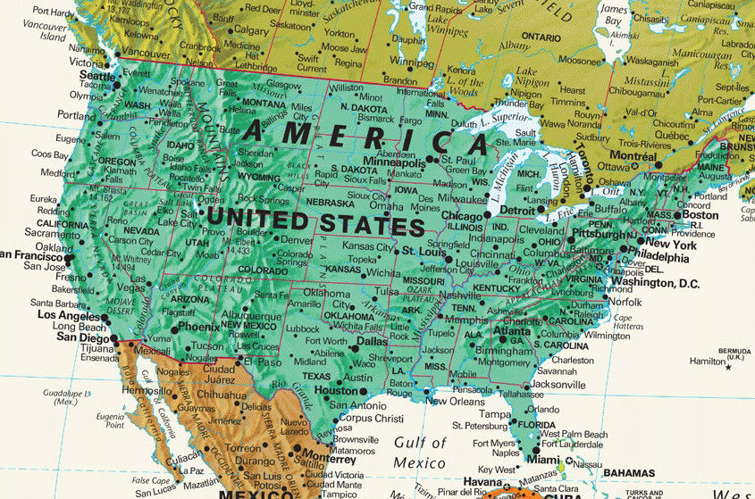 Vintage Political World Map Unframed Wall Print – product view 4