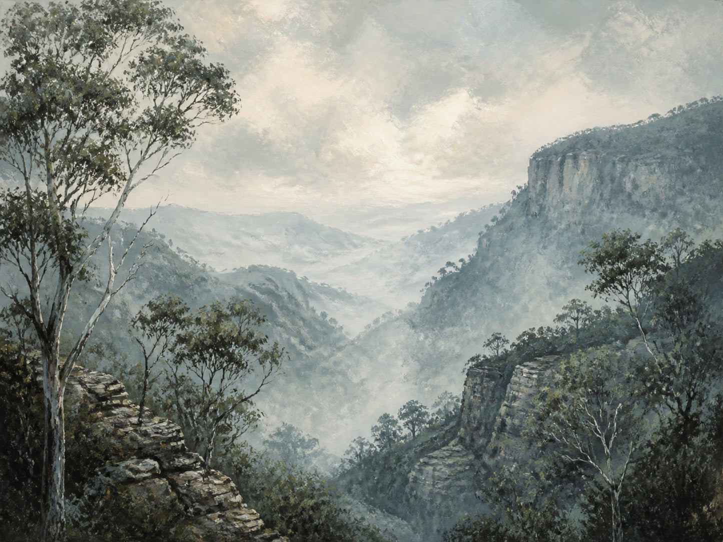 Eucalyptus Passage Mountain Canvas Wall Art