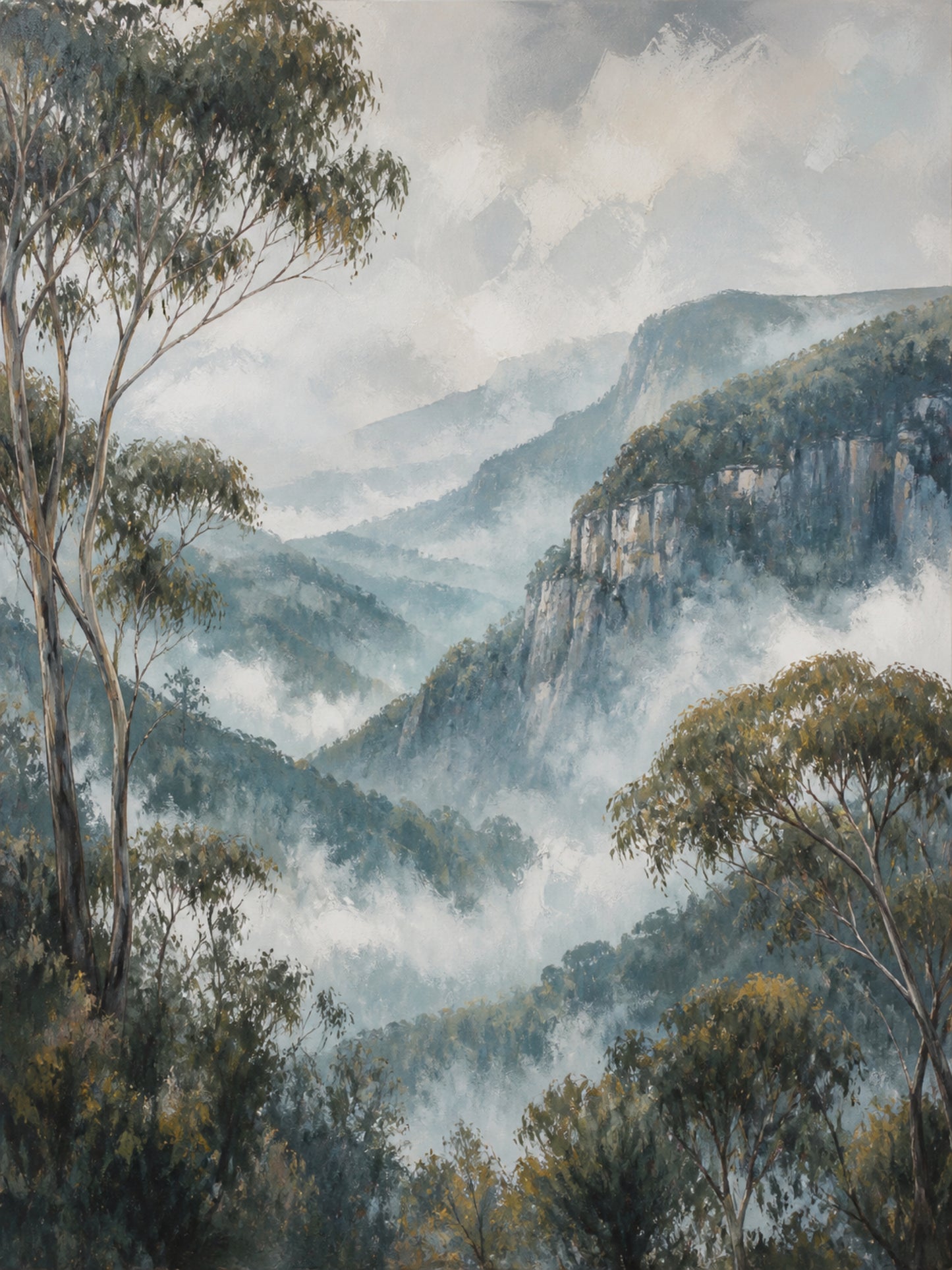 Eucalyptus Passage Mountain Canvas Wall Art