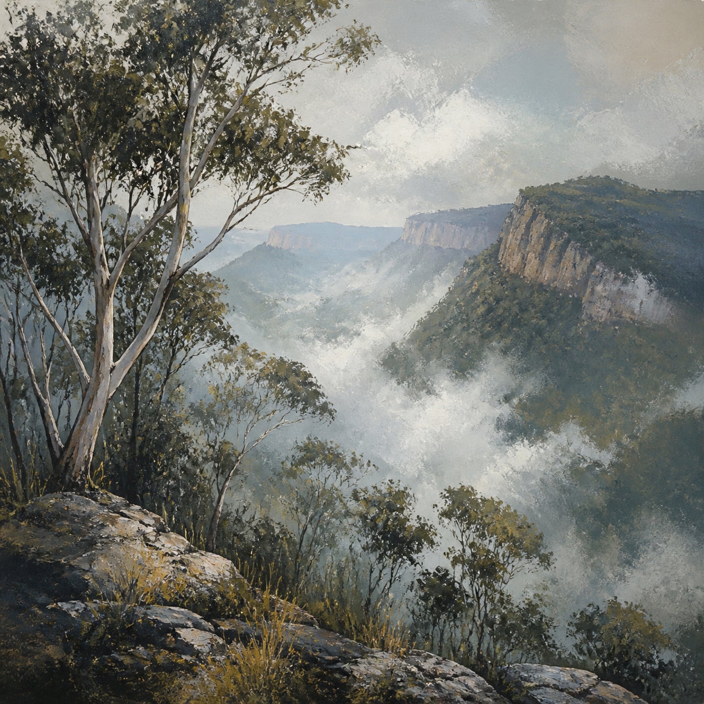 Eucalyptus Passage Mountain Canvas Wall Art