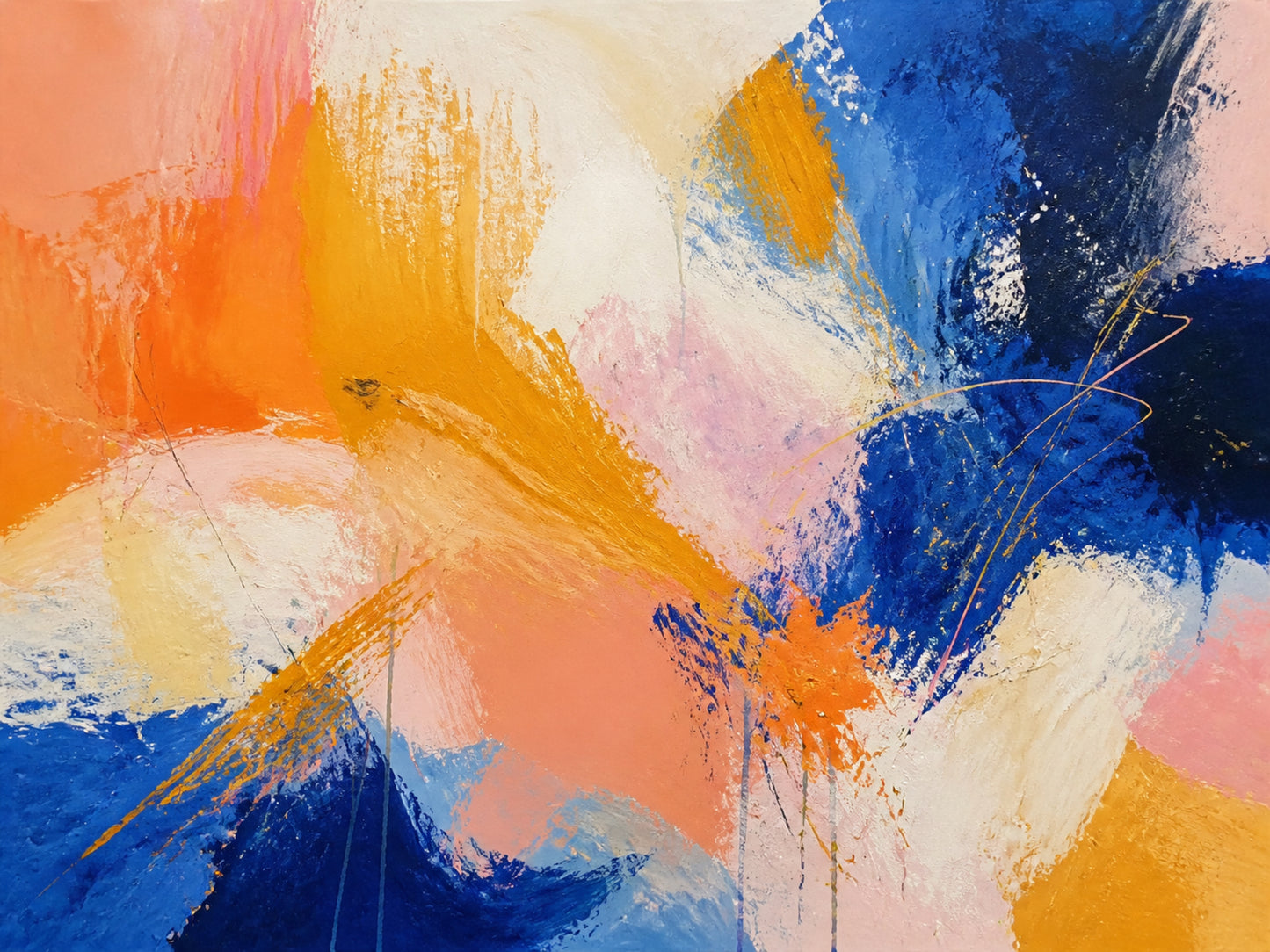 Chromatic Current Colourful Abstract Canvas Art
