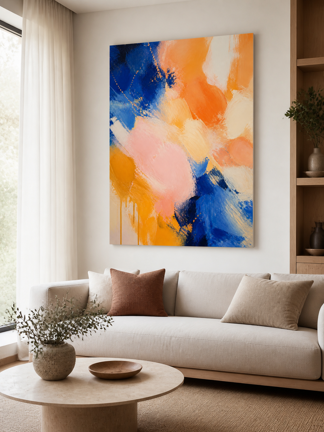 Chromatic Current Colourful Abstract Canvas Art