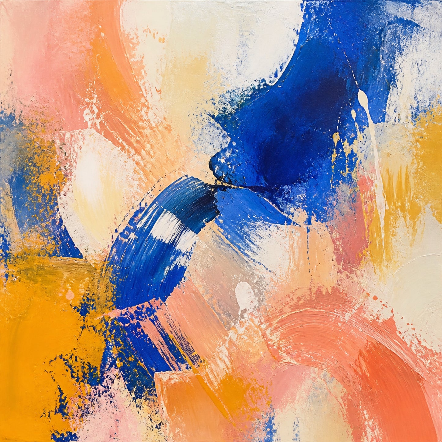 Chromatic Current Colourful Abstract Canvas Art