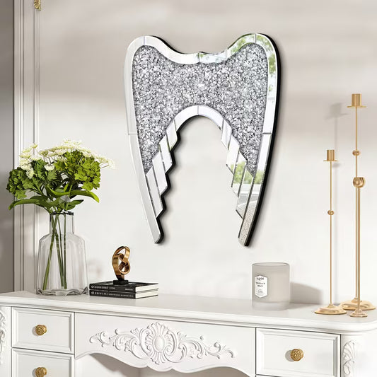 19.69 Diamond Wing Wall Mirror Diamond Frame Decorative Mirror Suitable For Living Rooms Bathrooms Bedrooms Dining Rooms Enhancing – view 1