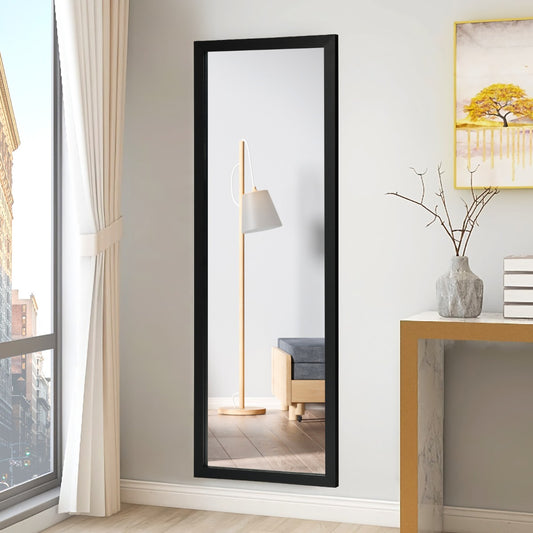 120 cm Over-the-Door Full-Length Dressing Mirror – Black
