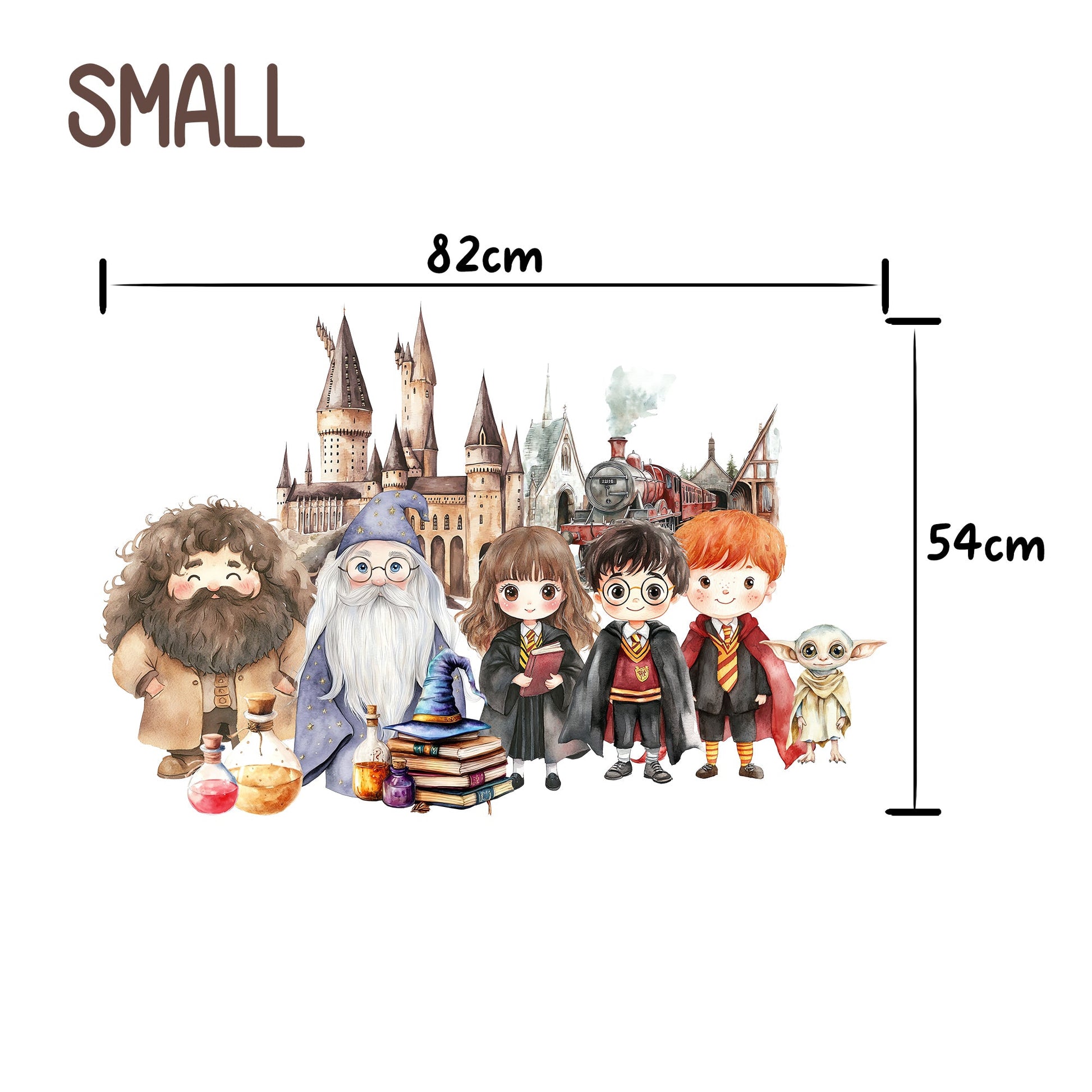 Wizard School Wall Decal, Magic Castle Kids Room Sticker, Fantasy Nursery Decor-BR574