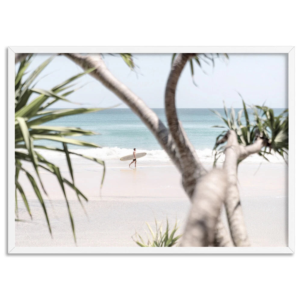 Coolangatta Surfer Coastal Canvas Wall Art – artwork