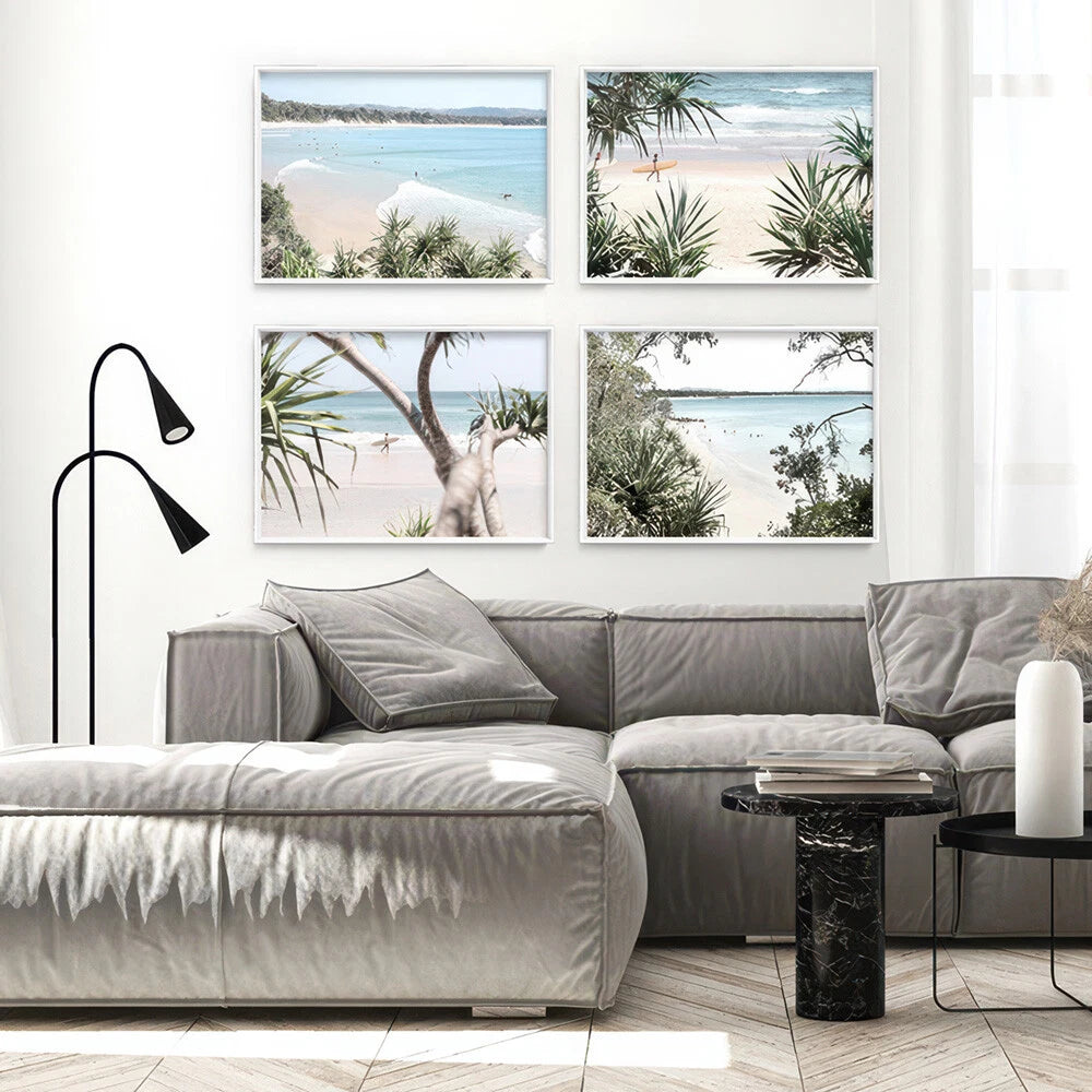 Coolangatta Surfer Coastal Canvas Wall Art – gallery wall lifestyle
