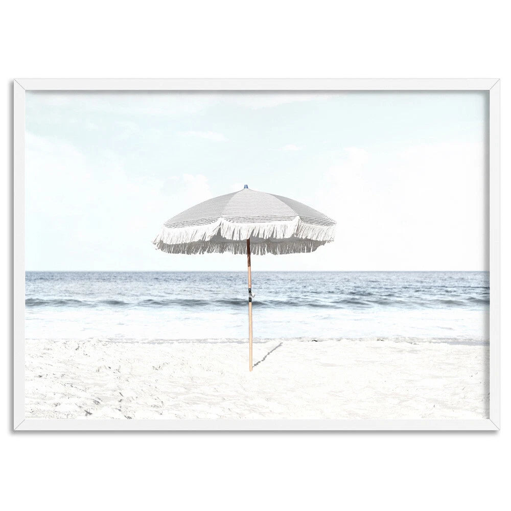 Summer Parasols Coastal Canvas Wall Art – artwork