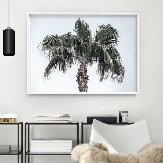 Tropical Palm Tree Landscape Canvas Wall Art – bedroom lifestyle