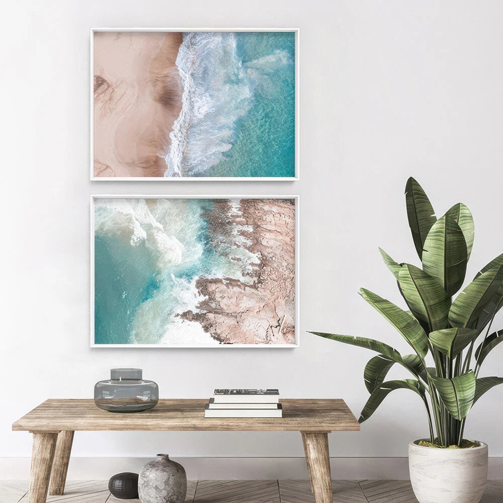 Aerial Western Australia Coast Canvas Wall Art – gallery wall lifestyle