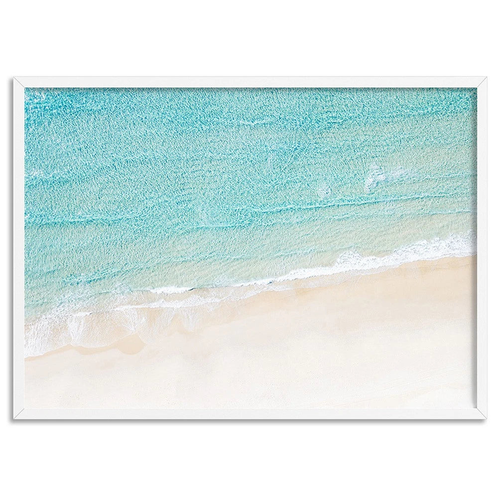 Aerial Coastal Waves Landscape Canvas Wall Art – artwork