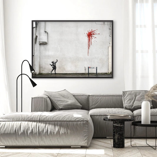 Girl with Flowers Urban Street Art Canvas Wall Art – bedroom lifestyle