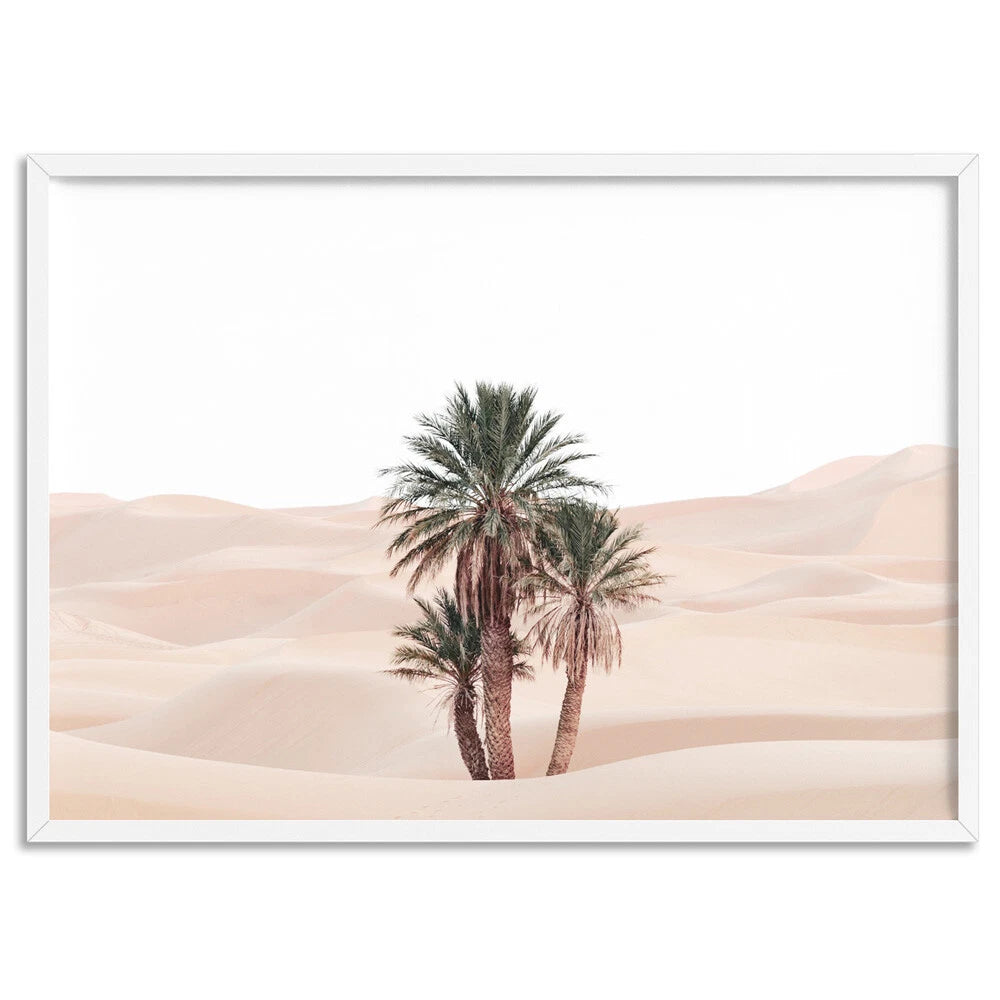 Desert Palms Blush Landscape Canvas Wall Art – artwork