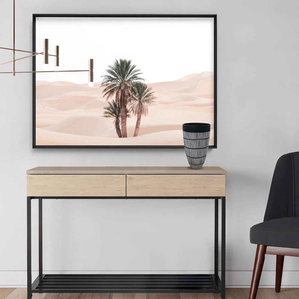 Desert Palms Blush Landscape Canvas Wall Art – gallery wall lifestyle