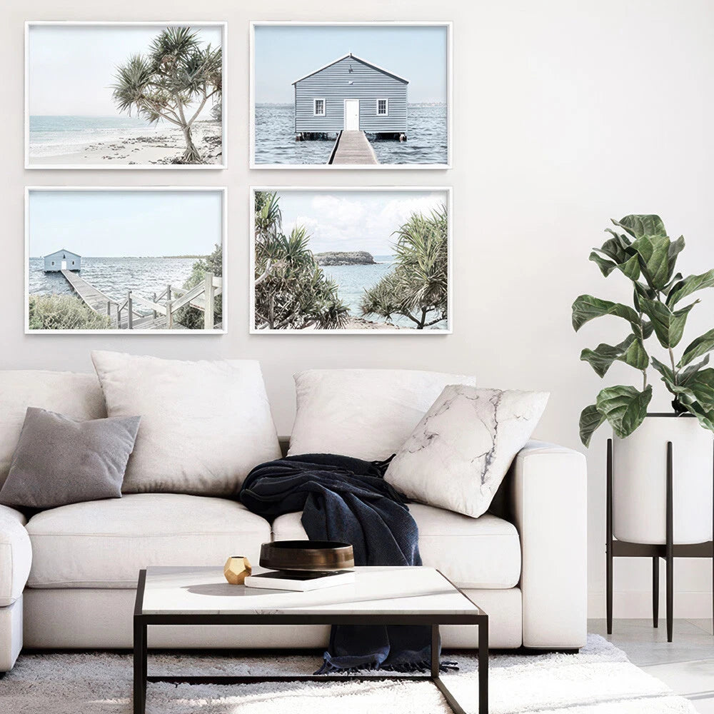 Crawley Edge Boatshed Perth Canvas Wall Art – gallery wall lifestyle