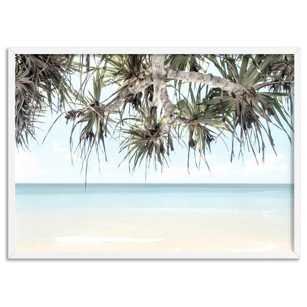 Wategos Beach Pandanus Palms Canvas Wall Art – artwork