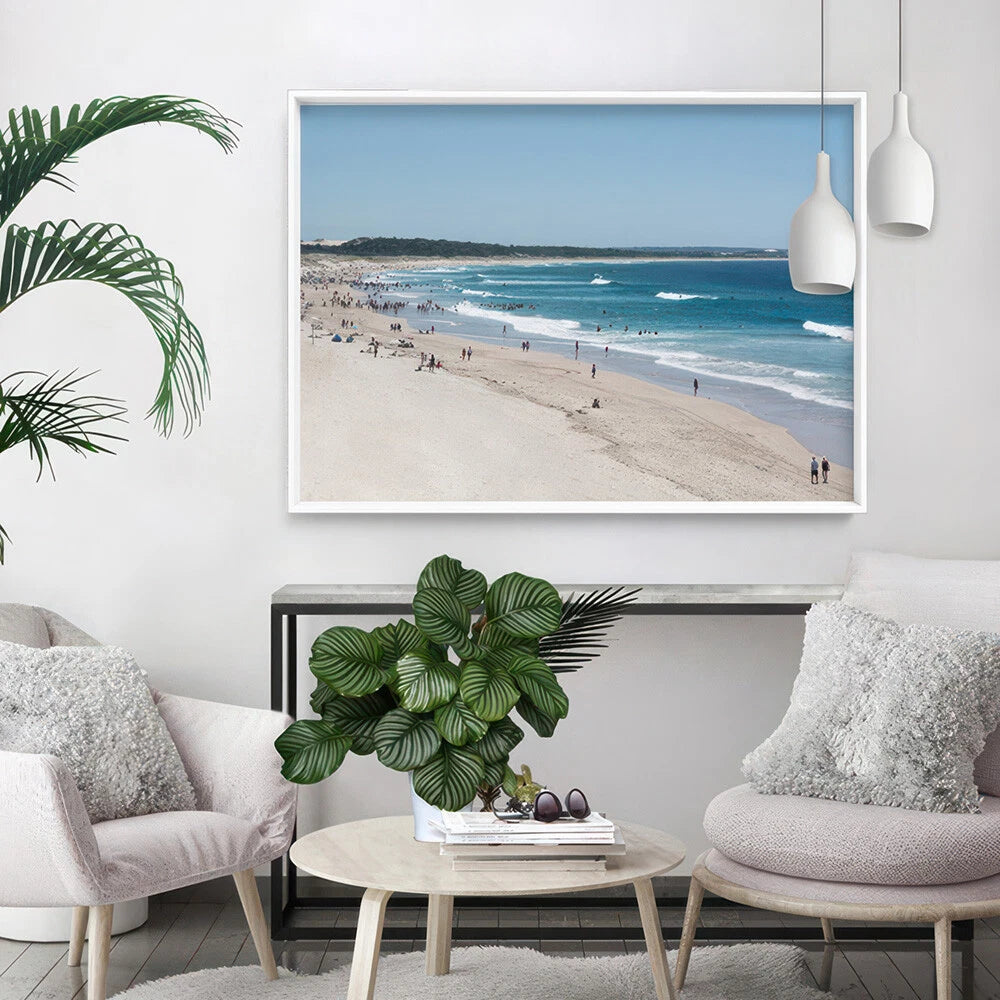 Cronulla Coastal Horizon Canvas Wall Art – bedroom lifestyle
