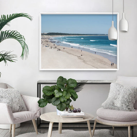 Cronulla Coastal Horizon Canvas Wall Art – bedroom lifestyle