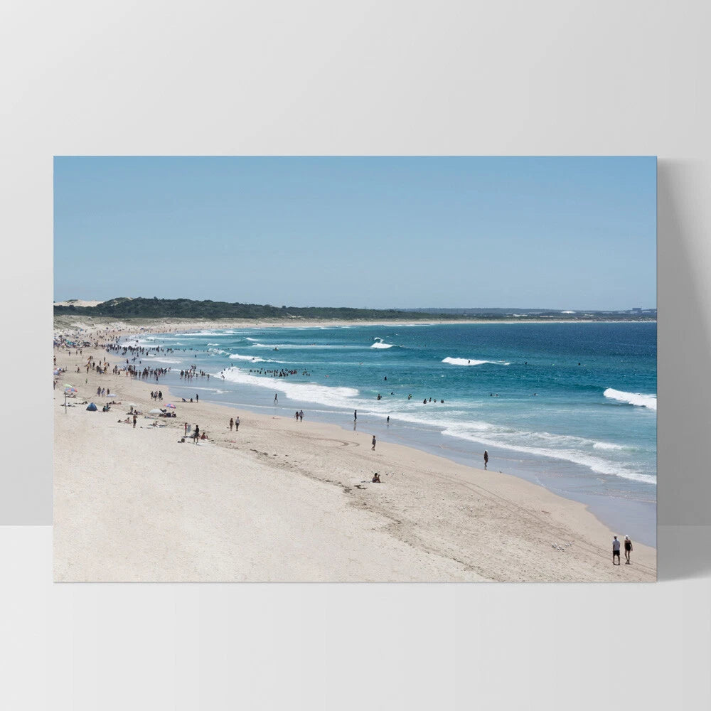 Cronulla Coastal Horizon Canvas Wall Art – white floating frame