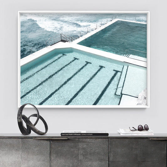 Bondi Icebergs Pool Landscape Canvas Wall Art – bedroom lifestyle