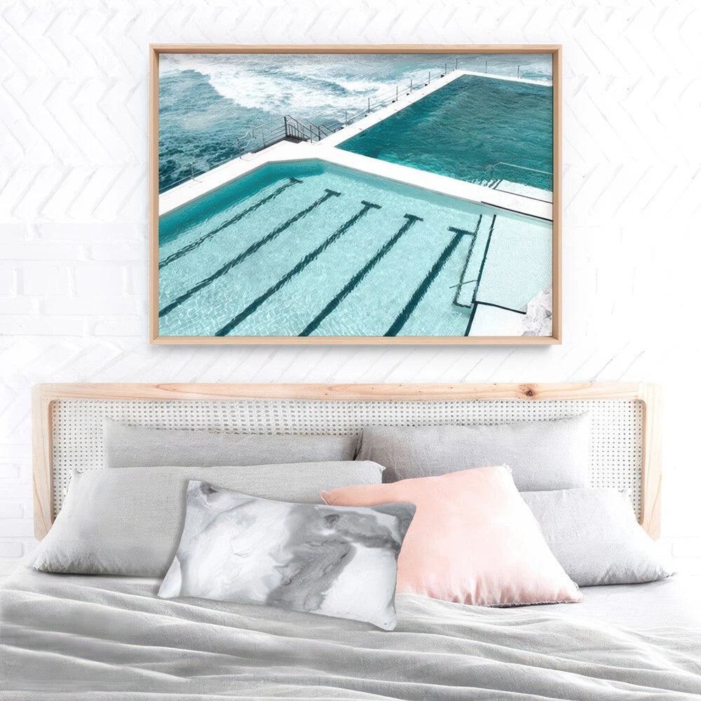Bondi Icebergs Pool Landscape Canvas Wall Art – gallery wall lifestyle