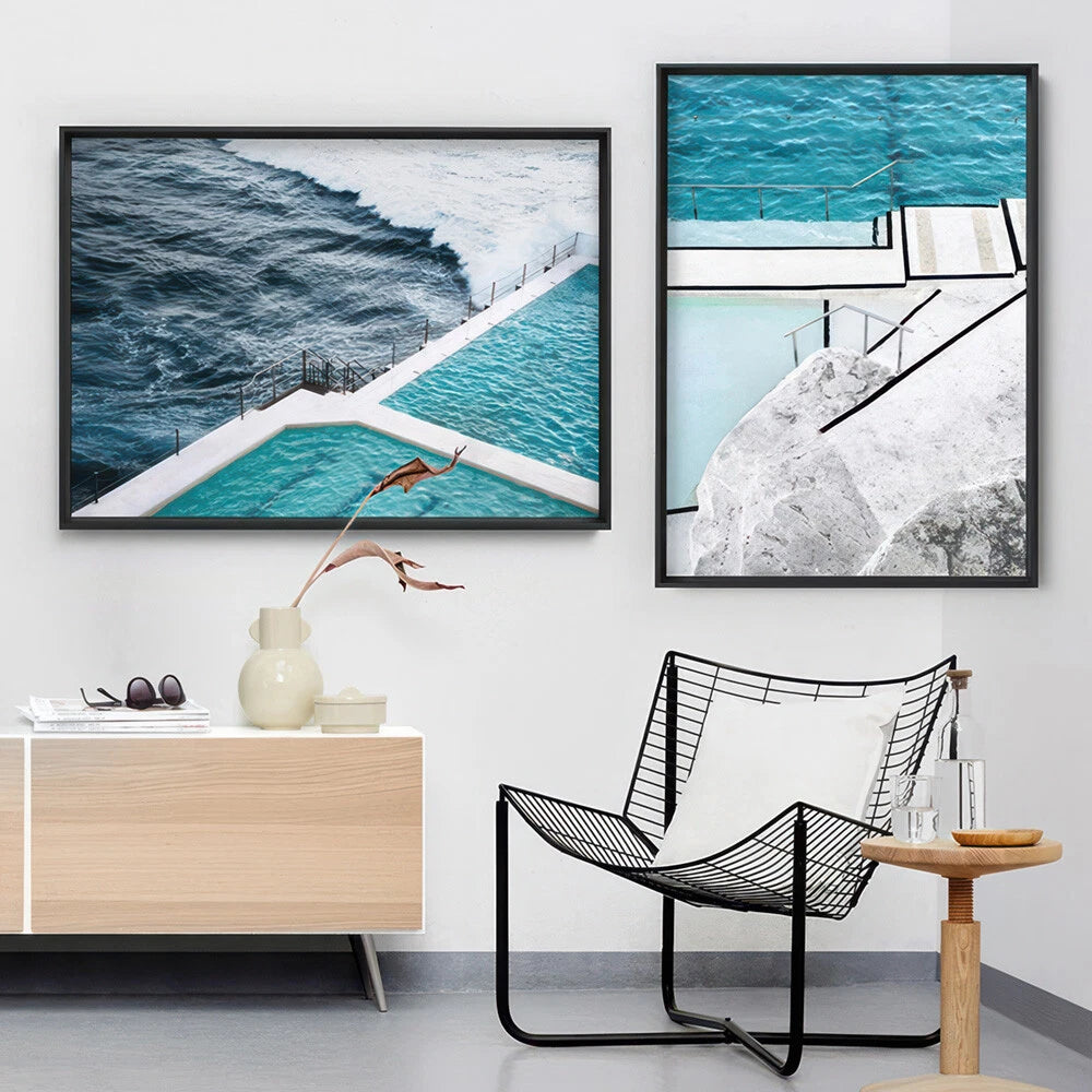 Bondi Icebergs Coastal Canvas Wall Art – gallery wall lifestyle