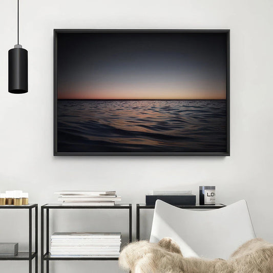Dramatic Dark Ocean Waves Canvas Wall Art – bedroom lifestyle