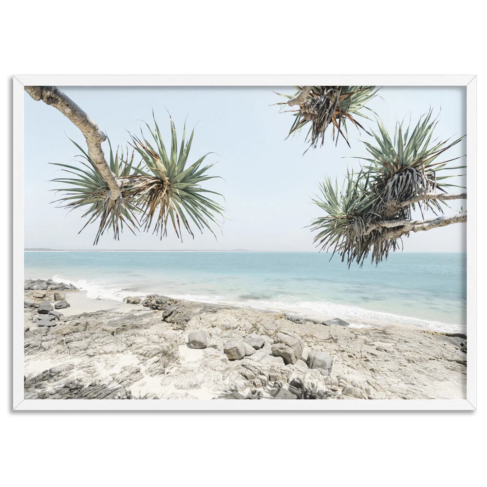 Noosa Beach Ocean Horizon Canvas Wall Art – artwork