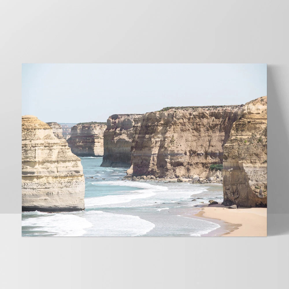 Twelve Apostles Great Ocean Road Canvas Wall Art – white floating frame
