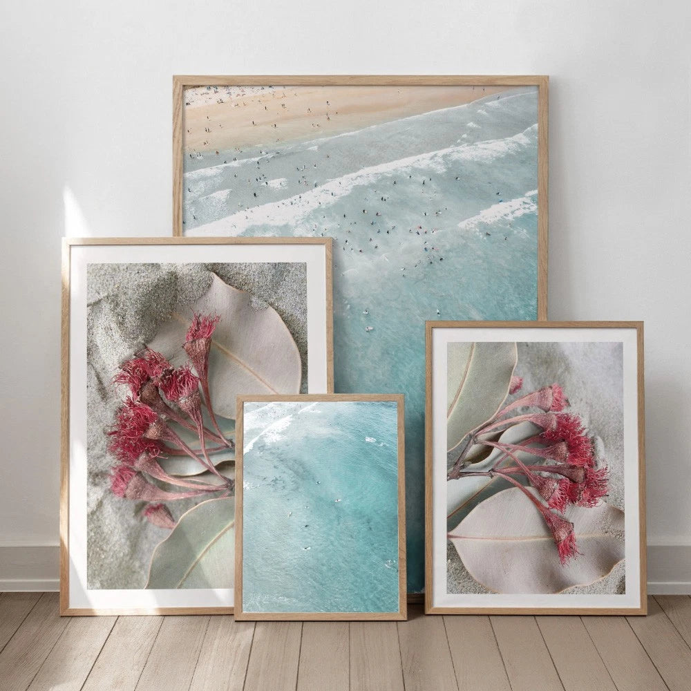 Dried Gum Blossom Botanical Canvas Wall Art – gallery wall lifestyle