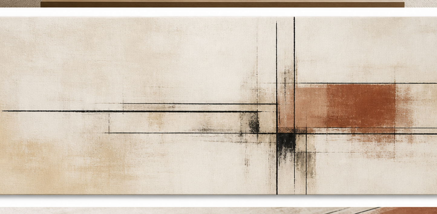 Calm Intersection Minimalist Stretched Canvas minimalist artwork – full landscape design