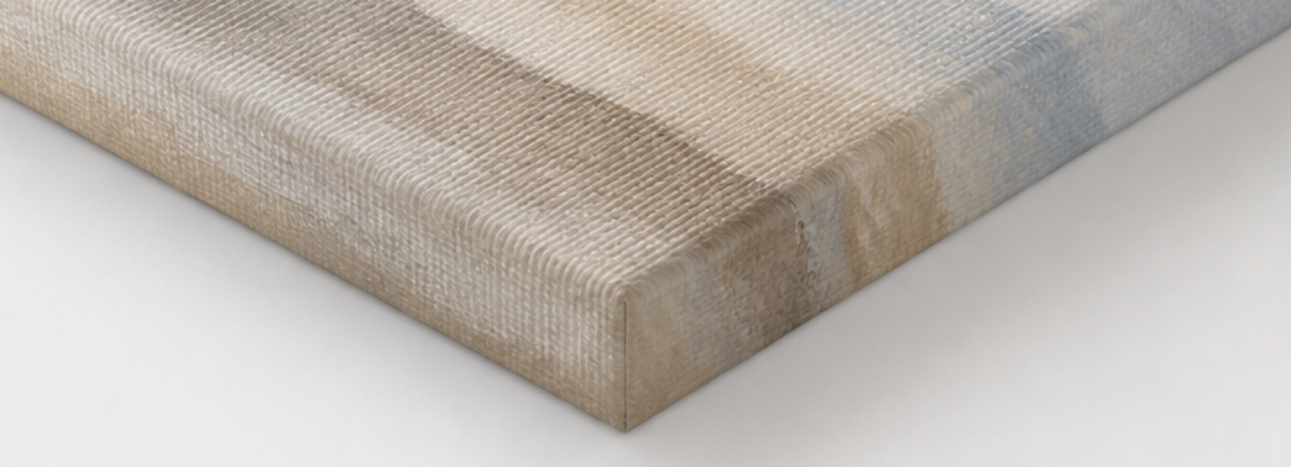 Coastal Stillness Minimalist Stretched Canvas printed canvas texture and wrapped edge detail