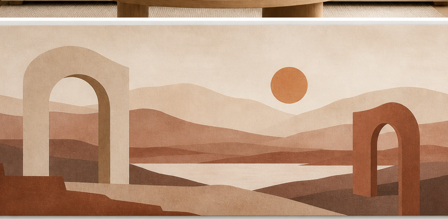 Desert Passage Landscape Stretched Canvas minimalist artwork – full landscape design