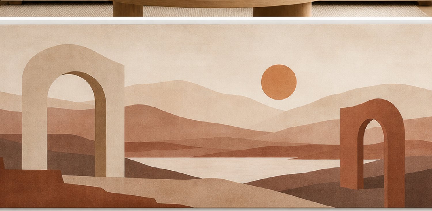 Desert Passage Landscape Stretched Canvas minimalist artwork – full landscape design