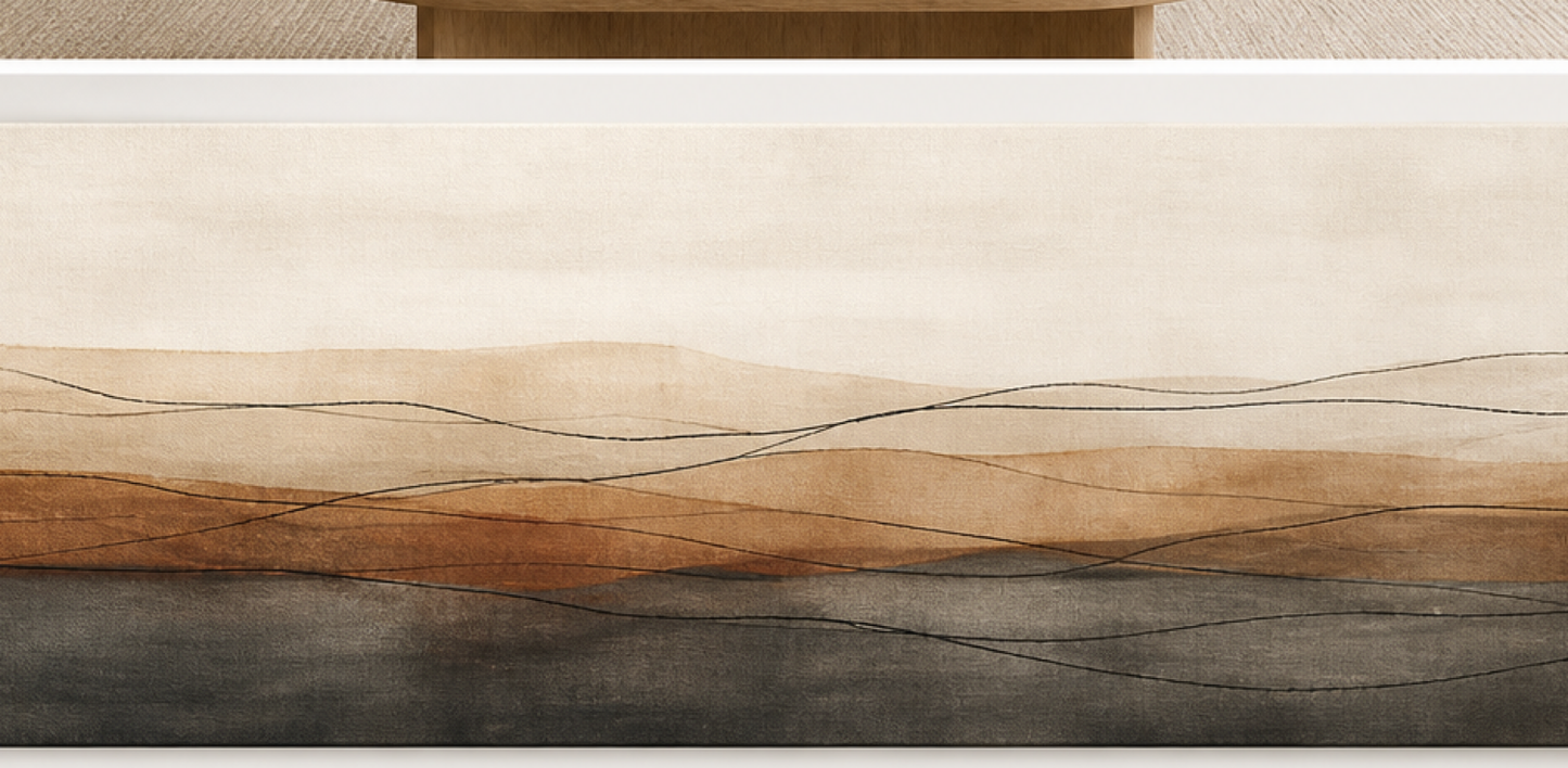 Earthbound Lines Minimalist Stretched Canvas minimalist artwork – full landscape design