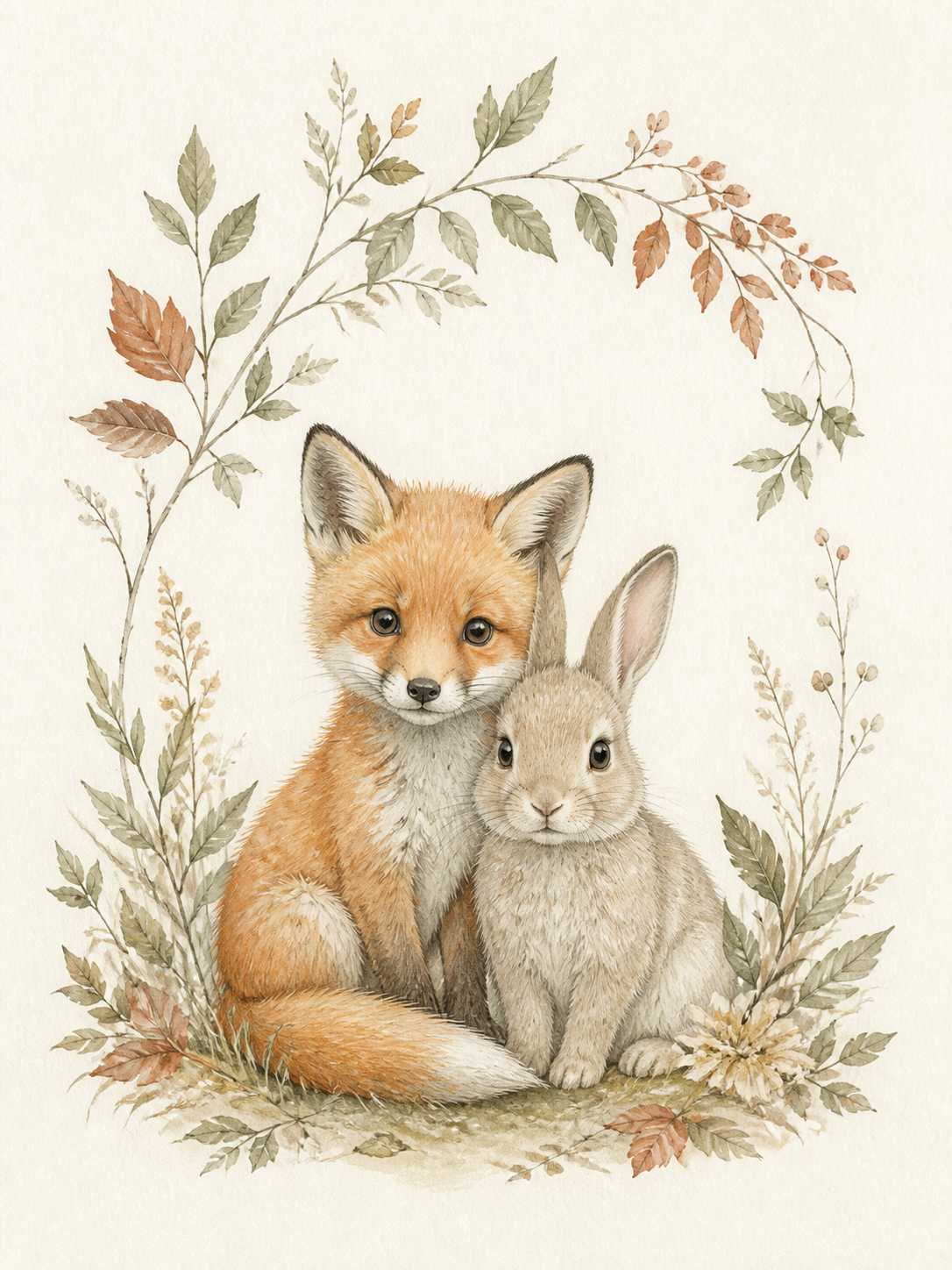 Forest Friends Nursery Stretched Canvas Wall Art – printed artwork featured image