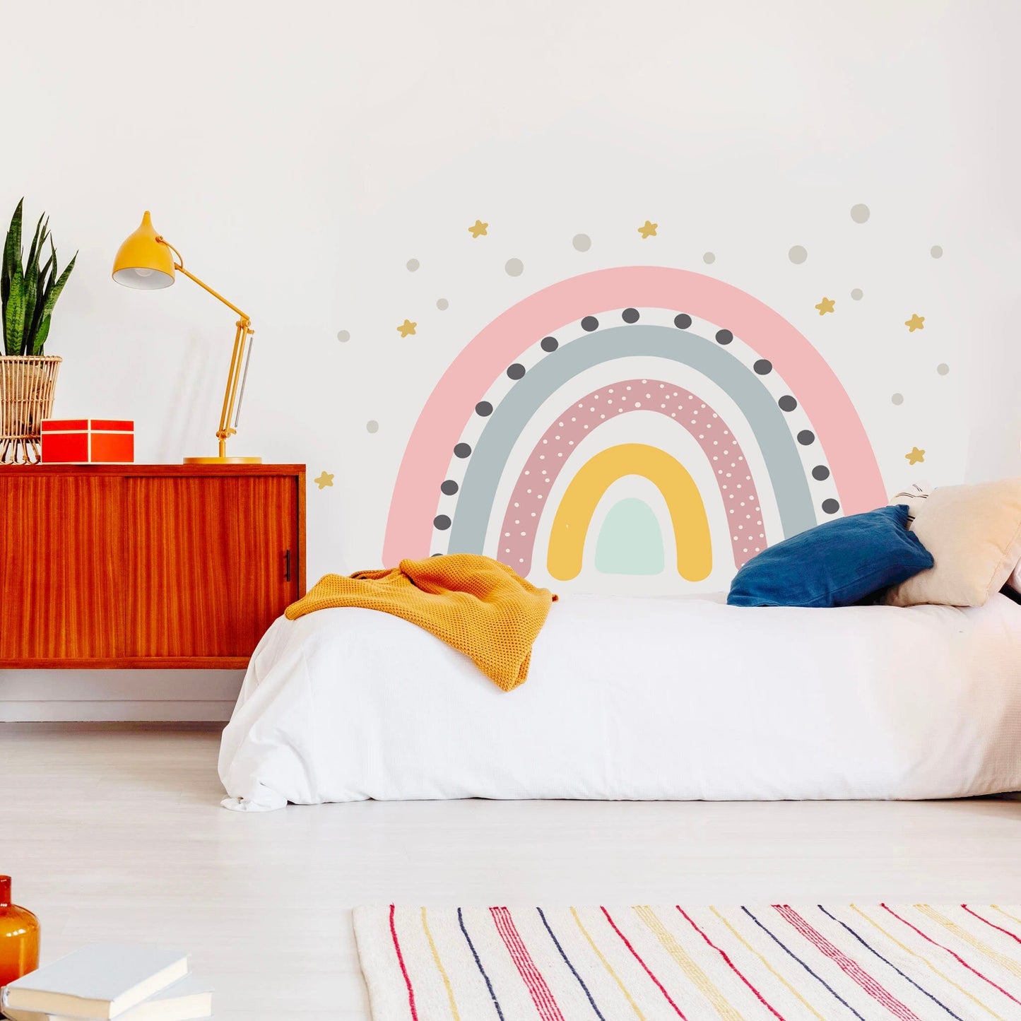 Colorful Rainbow Polka Dots Wall Decal - Girls' Room Decor - BR027