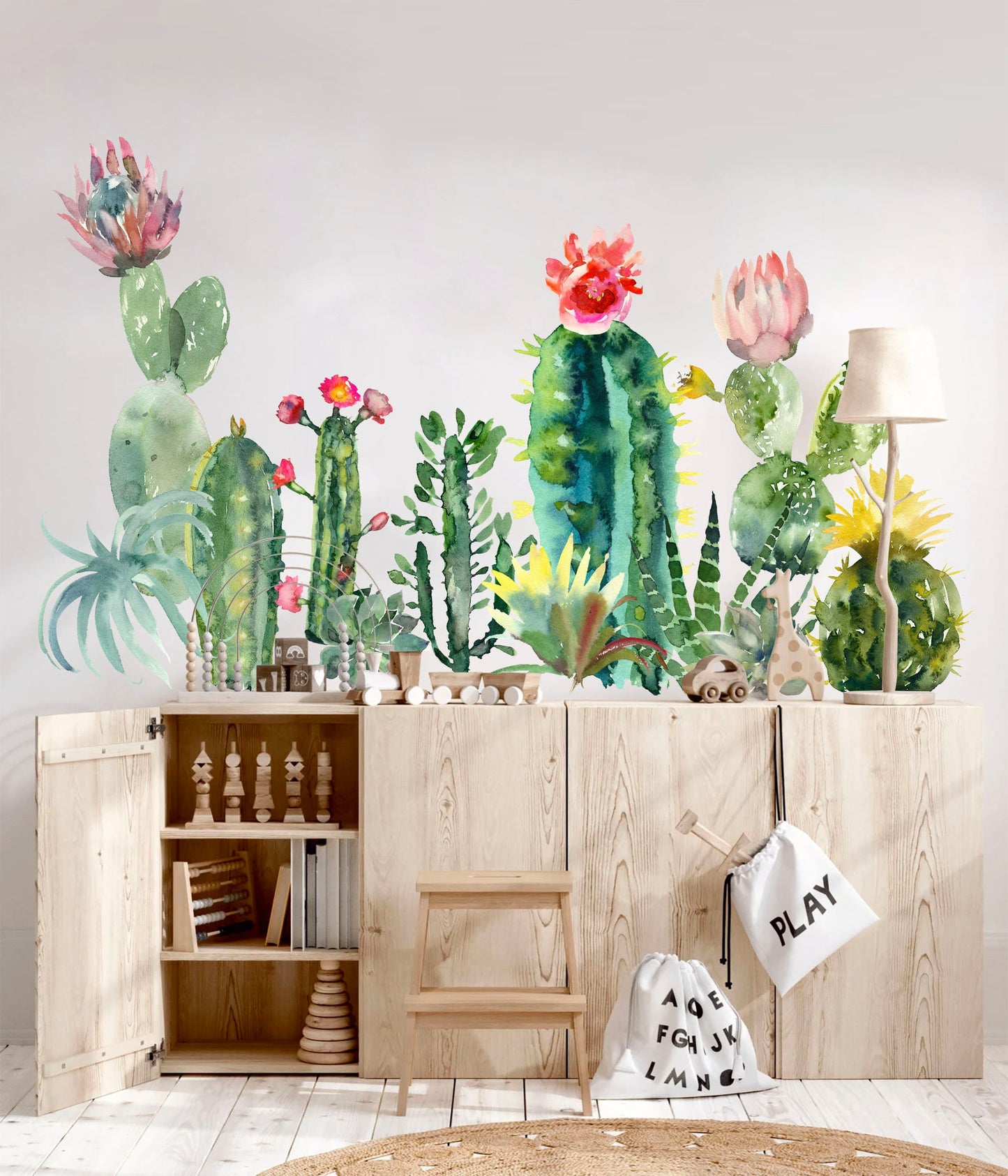 Blooming Cactus Wall Decal Collection - BR054