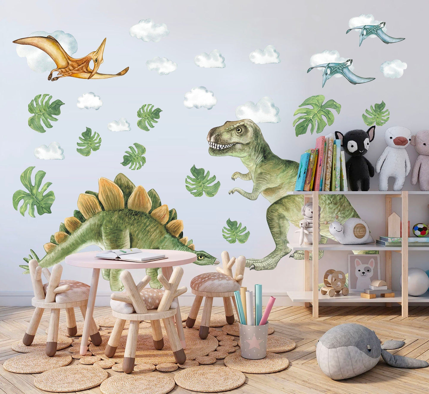 DINO Prehistoric Dinosaurs Adventures Wall Decal - Boy's Room Gift - BR165