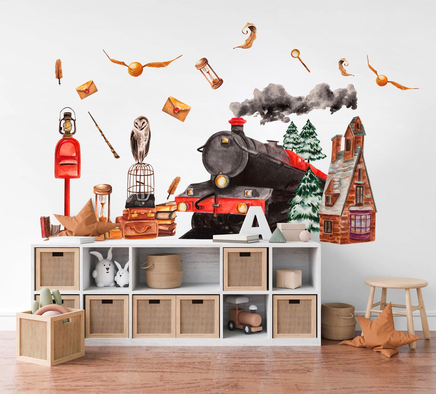 Enchanted Magical Express Train Wall Decal - Removable Peel and Stick