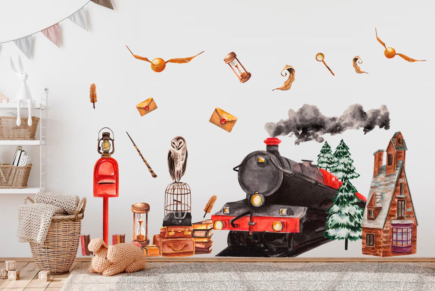 Enchanted Magical Express Train Wall Decal - Removable Peel and Stick