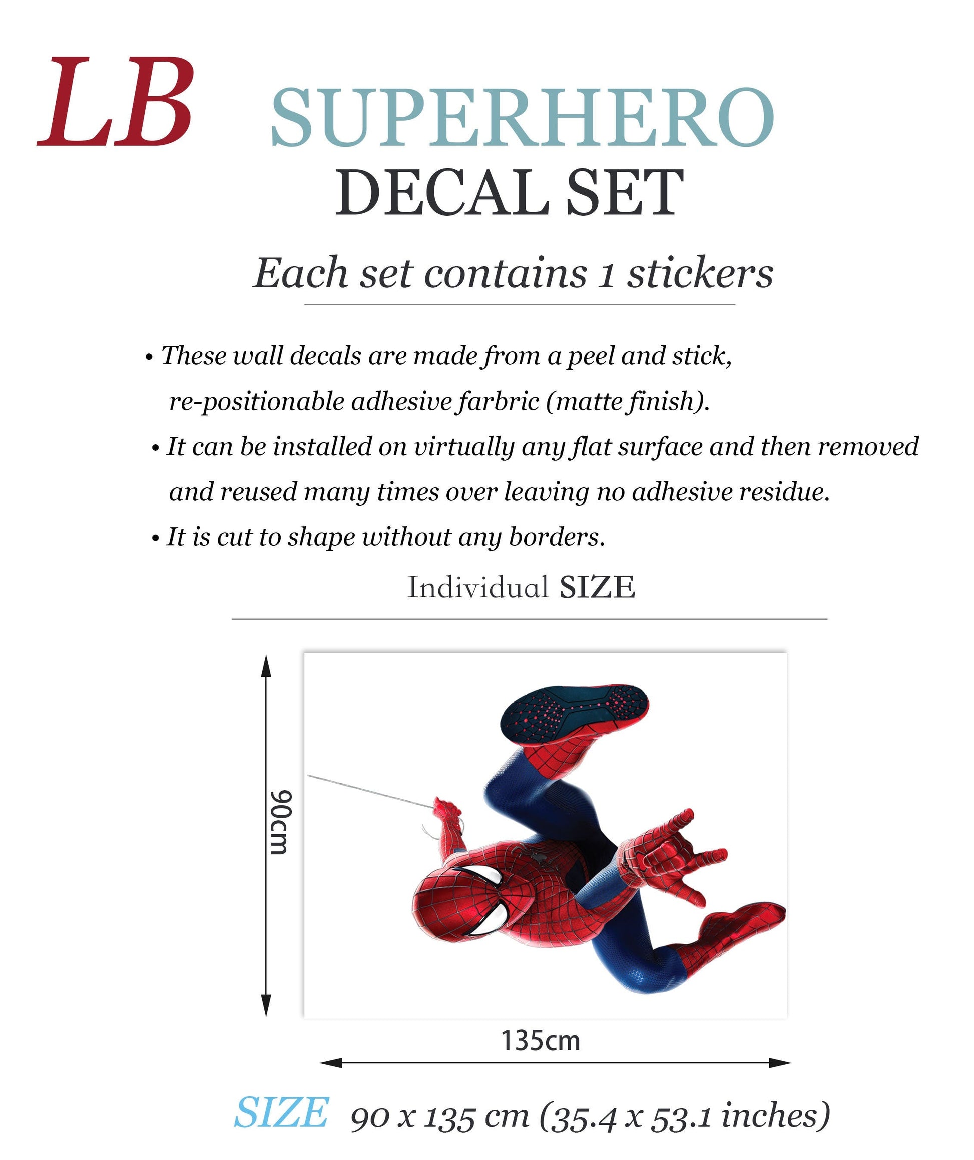 Spider-Man Wall Flip Jumping Wall Decal - Boy's Bedroom Decor
