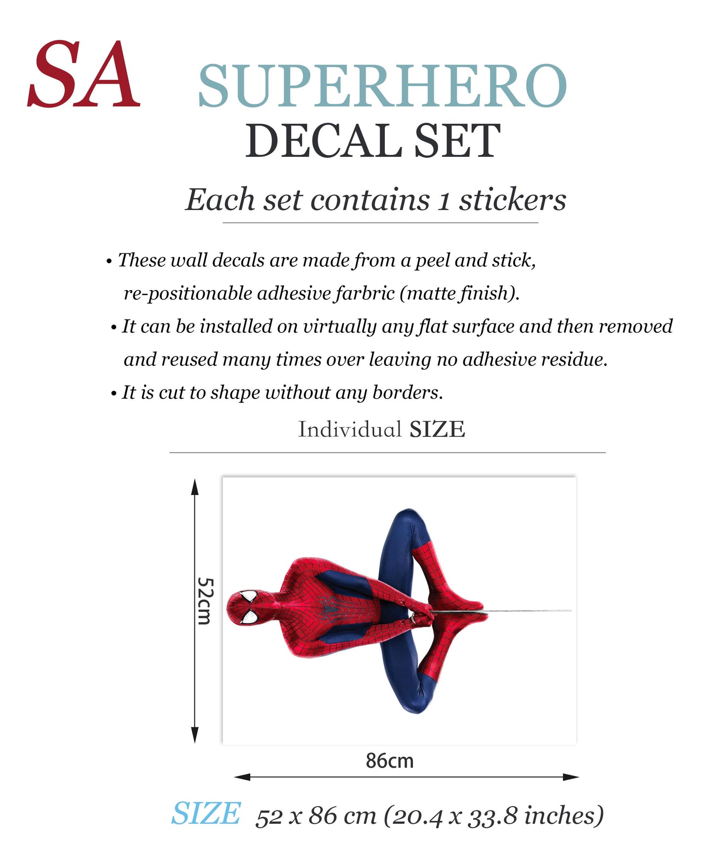 Spider-Man Wall Flip Jumping Wall Decal - Boy's Bedroom Decor