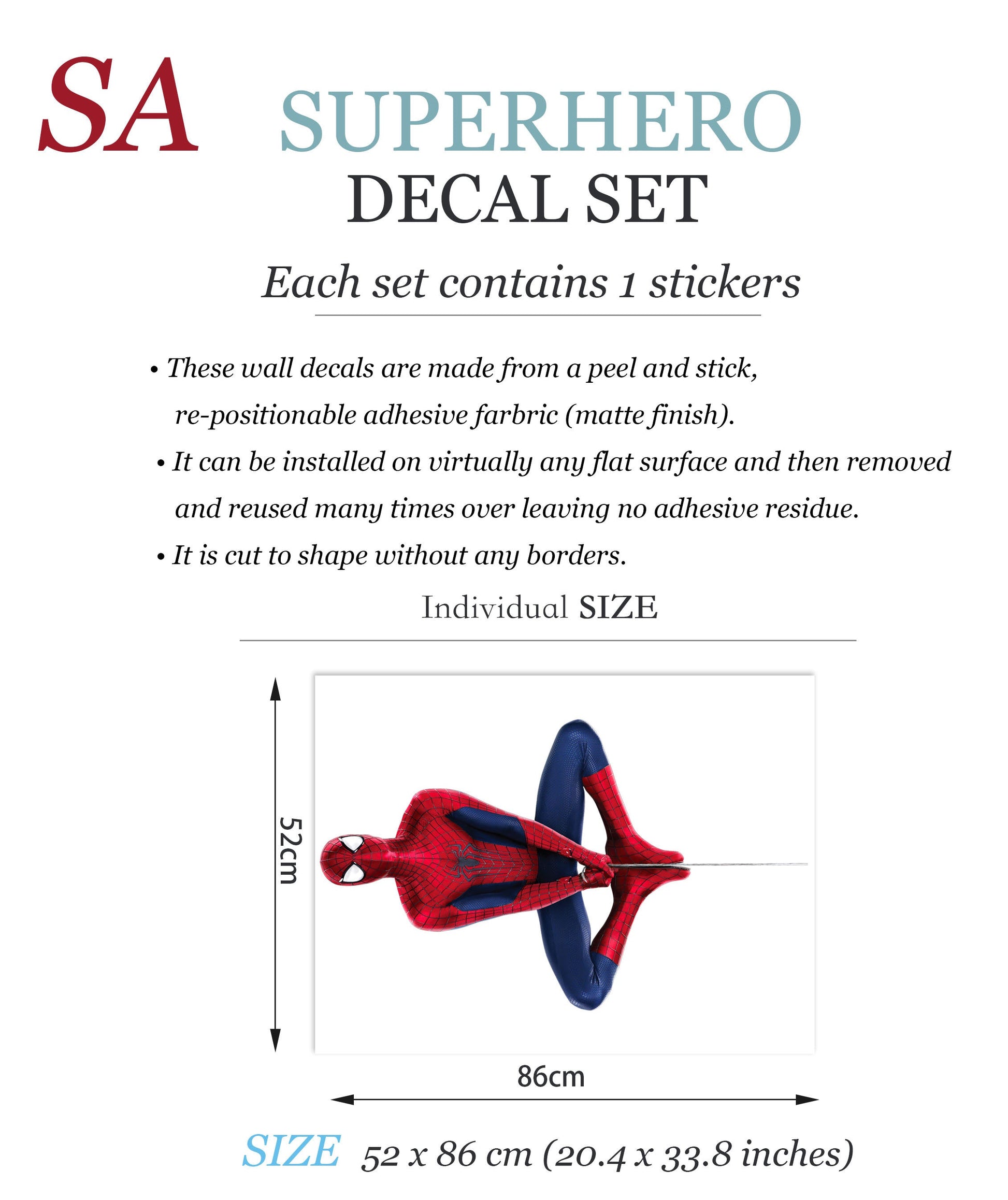Spider-Man Wall Flip Jumping Wall Decal - Boy's Bedroom Decor